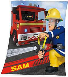 Herding FEUERWEHRMANN SAM Fleece-Kuscheldecke, 130 