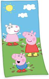 Herding Peppa Pig Velourstuch, 75 x 150 cm,