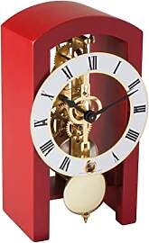 Hermle 23015-360721 Moderne Skelett-Tischuhr, Rot, 