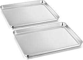 Herogo Backblech 2er Set, Edelstahl Backblech