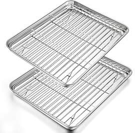 Herogo Backblech mit Abkühlgitter Set, Edelstahl