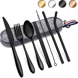 Herogo Reisebesteck Set, 8-Stück Camping Besteck