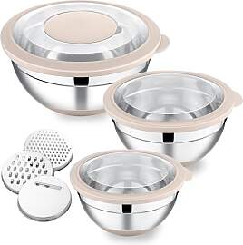 Herogo Rührschüssel 3er Set, Edelstahl Schüssel 