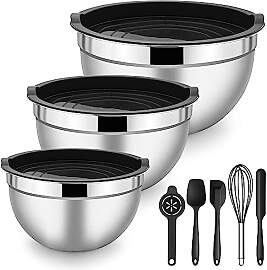 Herogo Rührschüssel Set, 3 Stück Edelstahl