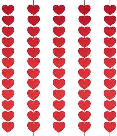 Herz Girlande Rot Herzen, Valentinstag Deko,