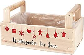 Herz & Heim® Deko Holzkiste zu Weihnachten