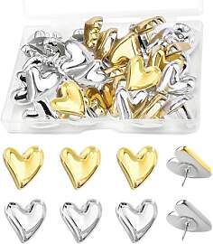 Herz Pinnadeln Reißzwecken Gold Silber Herz