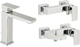 Herzbach Ceo Badarmaturen Set Waschtisch, Wanne,
