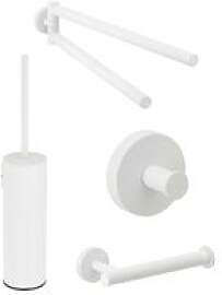 Herzbach Deep White Badaccessoires Set WC-Bürste, 