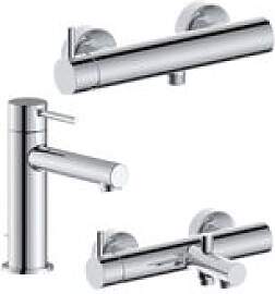 Herzbach SIRO Badarmaturen Set Waschtisch, Wanne,
