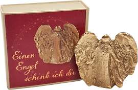 Herzmensch Kleiner Goldener Engel Figur aus