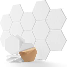 Hexagon Akustikpaneele Selbstklebend 12 Stück