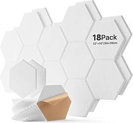 Hexagon Akustikpaneele Selbstklebend 18 Stück