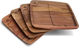 HexClad 4-teiliges Holzbrett Set für Steak –