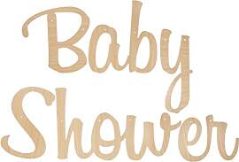 Hey Baby Babyparty Holz Girlande 2m