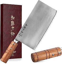 HEZHEN 20CM Hackmesser, 3 Schichten Verbundstahl