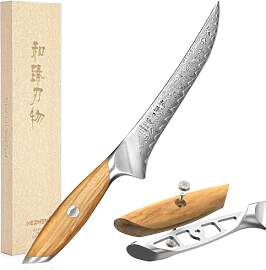 HEZHEN 73 Lagen Damaststahl Filetiermesser,