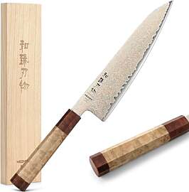 HEZHEN Damast Kochmesser aus Kupfer Damaststahl,