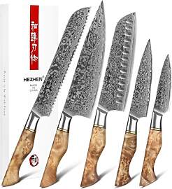 HEZHEN Damast Messer Set 5PCS, Japanischen Stil