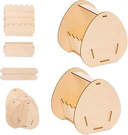 Hezhou 2 Pcs Easter Basket Osternest DIY Holz