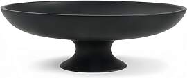 HFWDGTAO Schwarze Betonschale mit Fuß, 29 cm –
