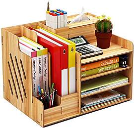 Hggzeg Schreibtisch-Organizer aus Holz, großes