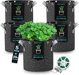 HG Power Pflanzsack 20L (15L + 33% Mehrvolumen), 5 