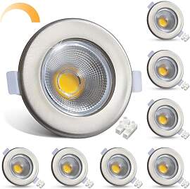 HiBay 8er LED Einbaustrahler 230V Dimmbar COB Set