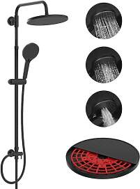 Hibbent Duschsystem mit Selbstreinigung, Runder