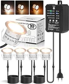HIBOITEC 3-Farbige Terrassen Einbaustrahler Led