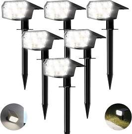 HIBOITEC 59 LED Solarleuchte für Außen, 6000K