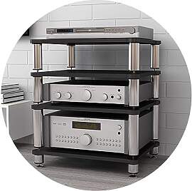 HiFi-Rack AV-Regal 4 Etagen TV-Ständer