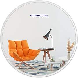 HIGHBATH 60 x 60 cm großer runder Wandspiegel mit 