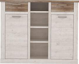 Highboard FORTE "Duro", weiß (pinie