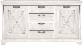 Highboard FORTE "Kashmir", weiß (pinia