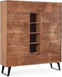 Highboard Isar aus Akazienholz, handgefertigte