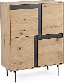 Highboard Stanwood aus Eichenholz, modernes Design 