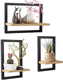 hi-home Set mit 3 Wandregalen, Schwebende Regal