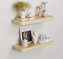 hi-home Wandregal 2er Set aus Holz –