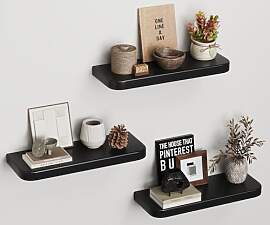 hi-home Wandregal 3er Set aus Holz –