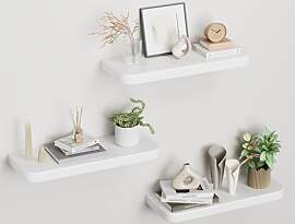 hi-home Wandregal 3er Set aus Holz –