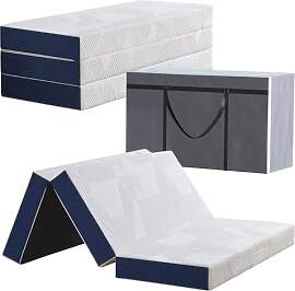 Hiimgo Faltmatratze 75 x 195 x 15 cm, 4-teilig