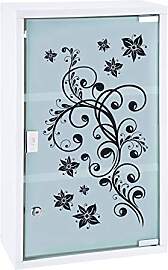 HI Medizinschrank Metall mit Glastür und Schloss