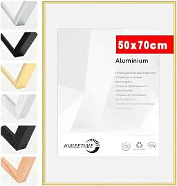 HIMEETIME® 1x Bilderrahmen 50x70 cm Gold Metall