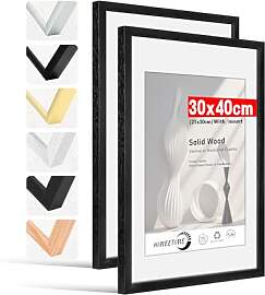 HIMEETIME® 2x Bilderrahmen,30x40 cm Schwarz