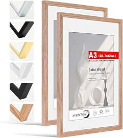HIMEETIME® 2x Bilderrahmen DIN A3 30x42 cm,aus