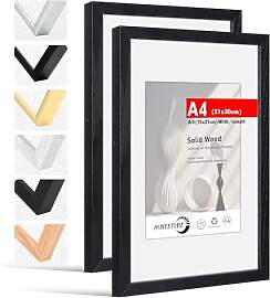 HIMEETIME® 2x Bilderrahmen DIN A4 21x30 cm