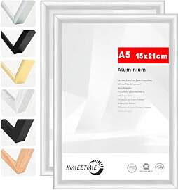 HIMEETIME® 2x Bilderrahmen DIN A5 14,8x21 cm