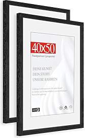 HIMEETIME® 2x Bilderrahmen für 40x50cm Natur