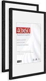 HIMEETIME® 2x Bilderrahmen für 40x60cm Natur
